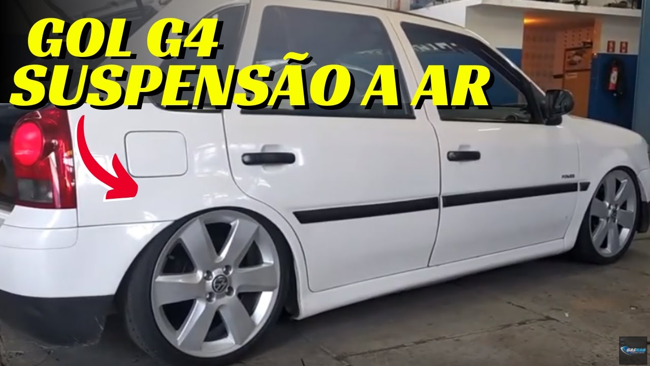 Gol G4 rebaixado com rodas aro 18, Gol G4 rebaixado na fixa…